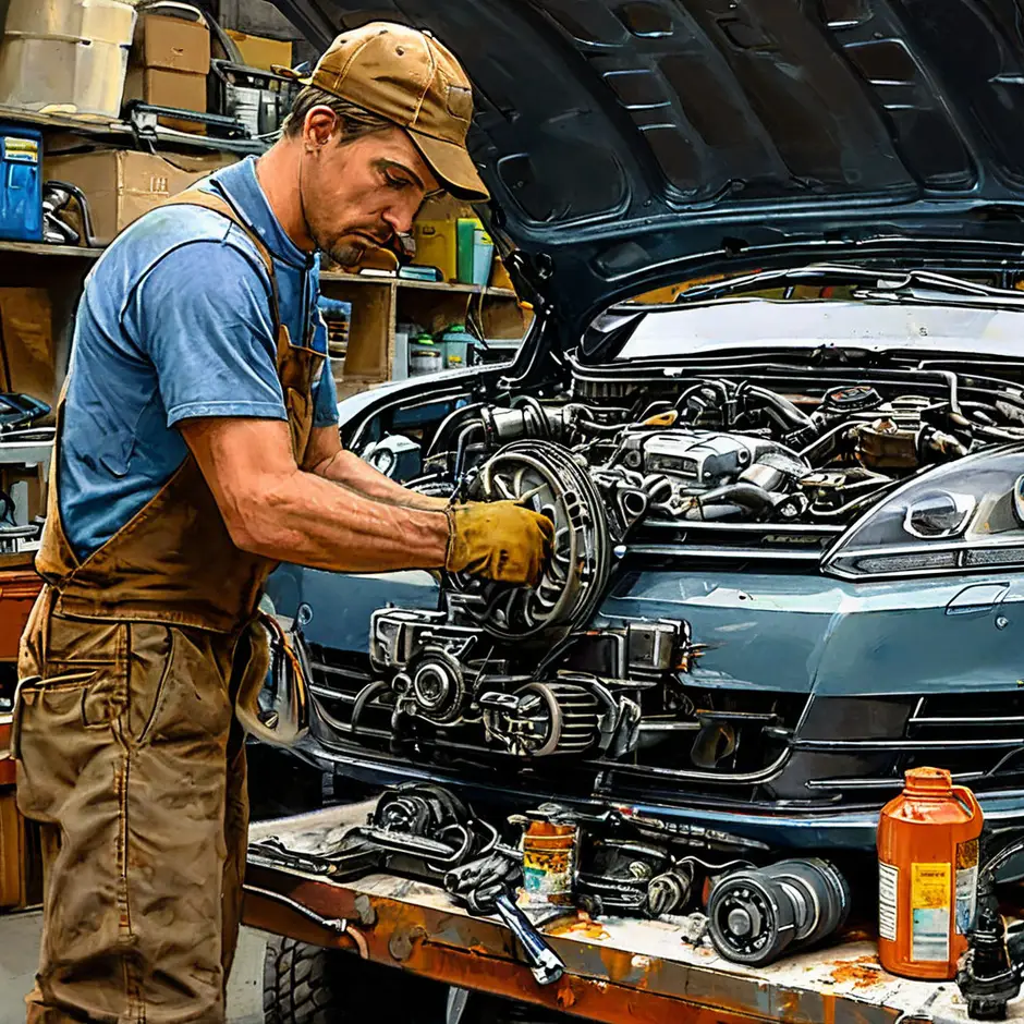 Замена водяной помпы VW CRAFTER