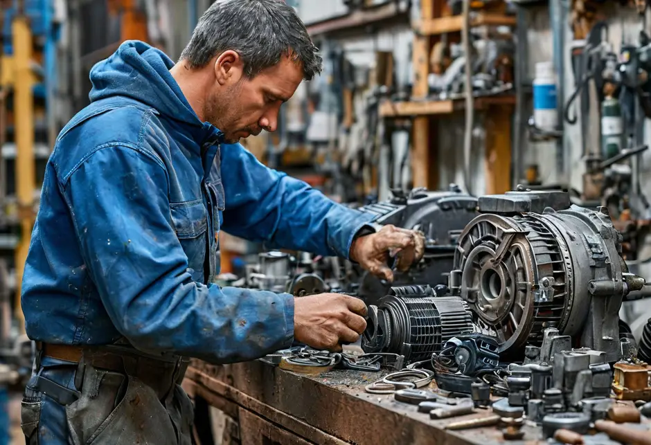 Замена обгонной муфты генератора VW Transporter