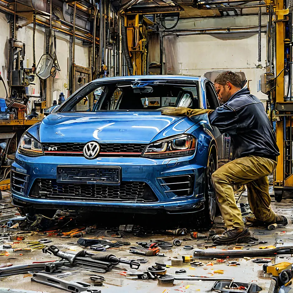 Разборка и сборка передней части автомобиля VOLKSWAGEN CRAFTER