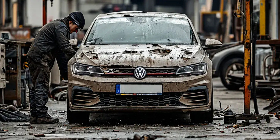 Удаление залома VW Transporter