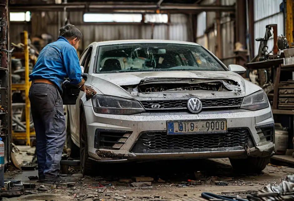 Замена гофры VW jetta